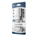 Remax Φορτιστής με 2 Θύρες USB-A και Καλώδιο micro USB Λευκός (RP-U35)
