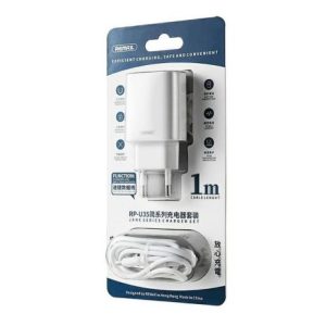 Remax Φορτιστής με 2 Θύρες USB-A και Καλώδιο micro USB Λευκός (RP-U35)