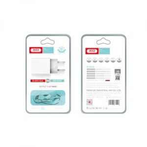 XO wall charger L65 2x USB 2,4A white + USB-C cable